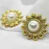 Aros Flor Perla