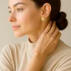 Aros Flor Perla