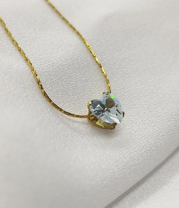Cadena Dije de Corazon Perla