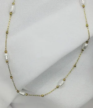 Collar Detalles en Perla y Balines