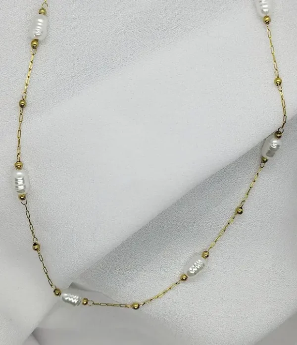Collar Detalles en Perla y Balines
