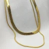 Set de Collar doble textura piel de Serpiente