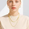 Set de Collar doble textura piel de Serpiente